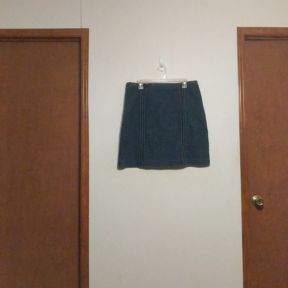 Calvin Klein Jeans Denim Side Zip Midi Skirt - size 8